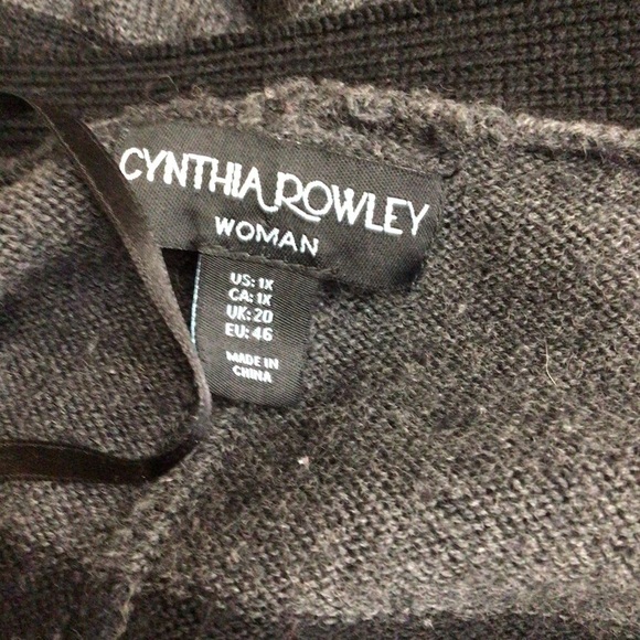 Cynthia Rowley Woman 1X merino wool cardigan long sweater - Picture 3 of 7